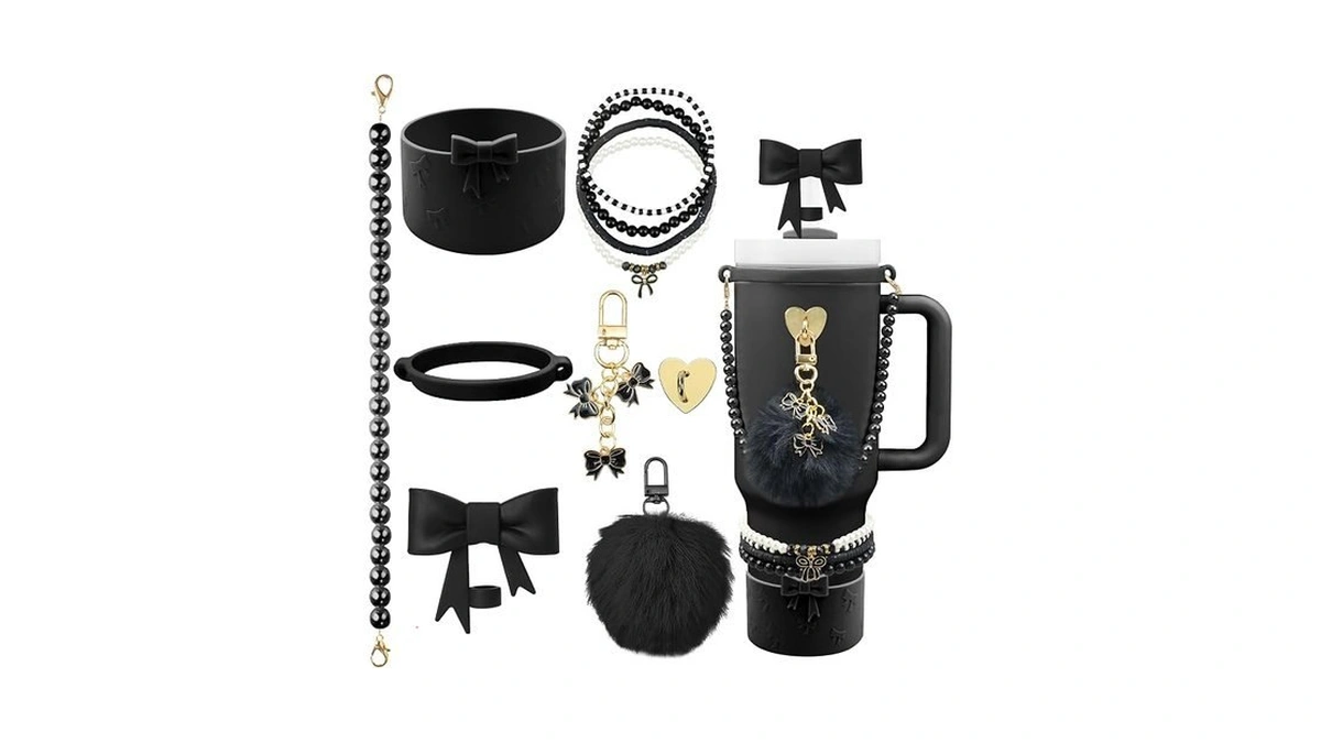 Hpebl 11pcs Black Of Stanley Cup Accessories 30/40 Oz Water