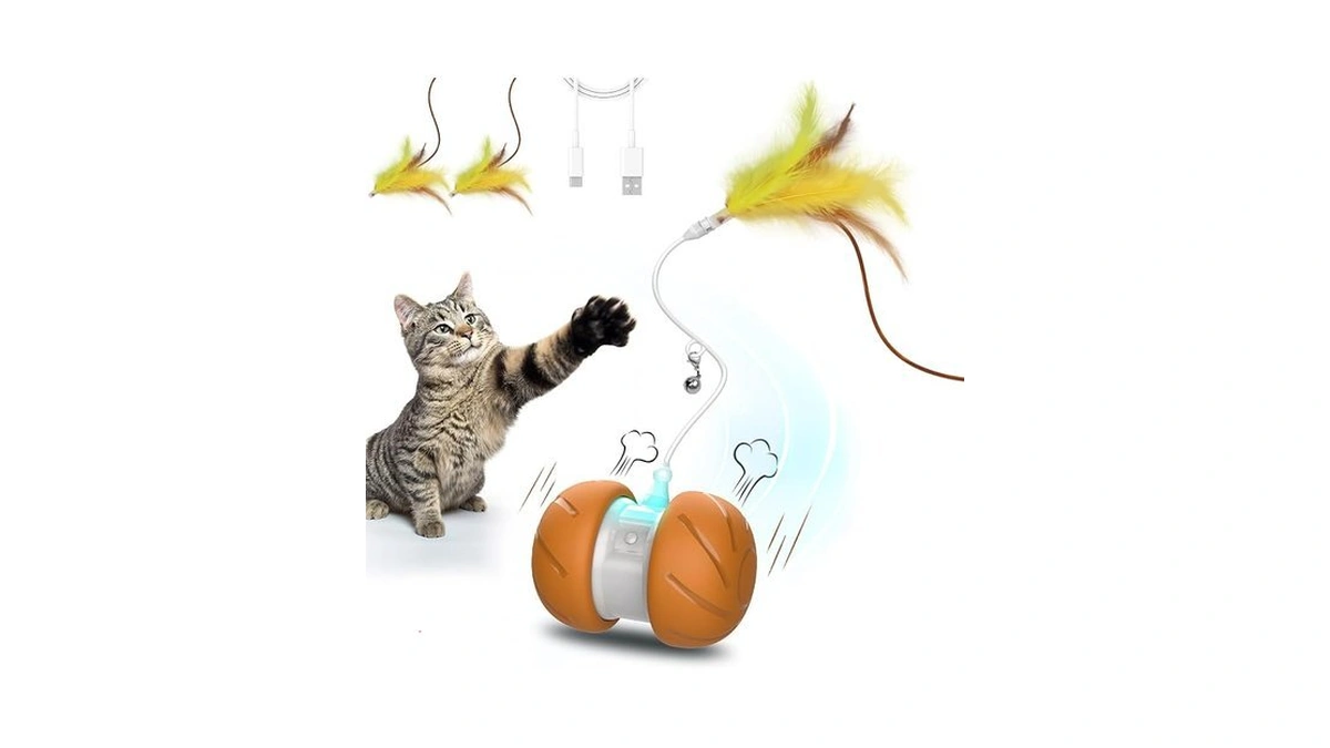 Umosis Cat Toys For Bored Indoor Adult Cats,interactive Flying Feather
