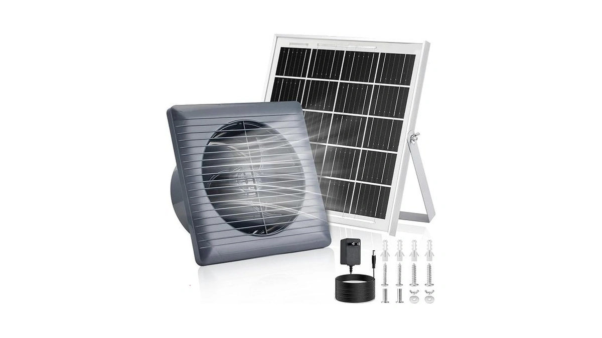 Solar Powered Exhaust Fan, 25w Solar Panel+8" High Speed Solar