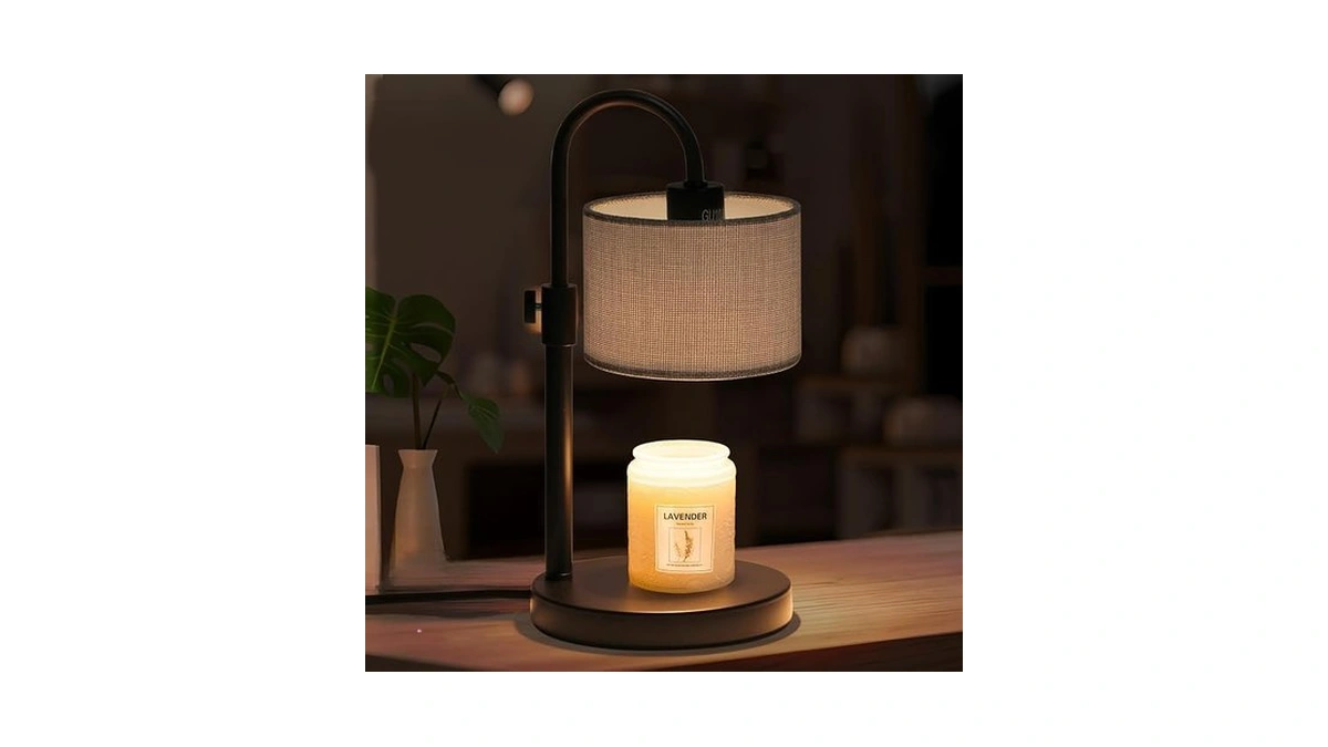 Fincmy Candle Warmer Lamp With Timer, Adjustable Height Candle Wax