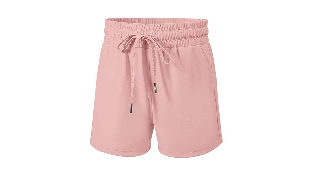 Documo Girls Athletic Shorts With Pockets, Quick Dry Running Shorts