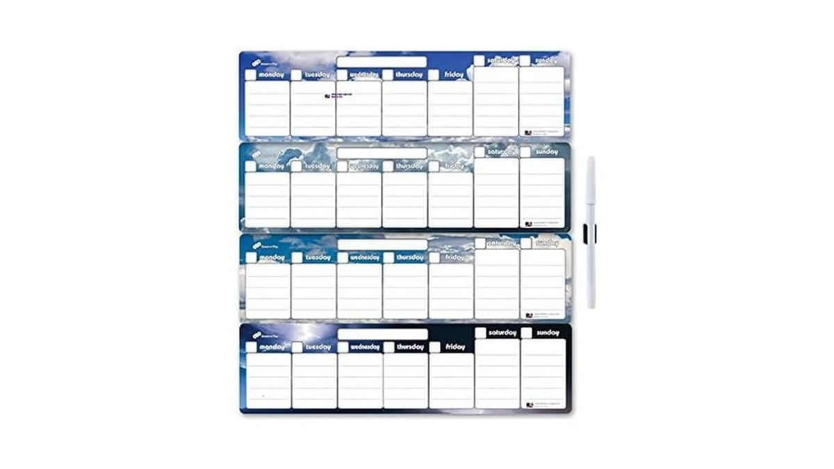Dream Clouds Dry Erase Magnetic Calendar By Dream-n-play