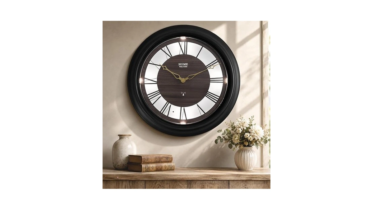 Pytha Sight 18 Inch Outdoor Clocks Waterproof, Atomic Analog Large
