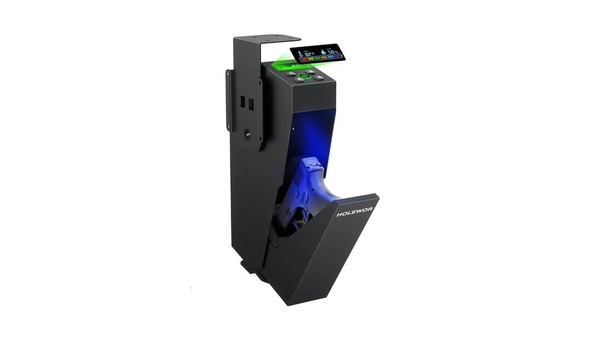 Gun Safe Biometric Pistol Safe Fingerprint Drop Down Mount Handgun