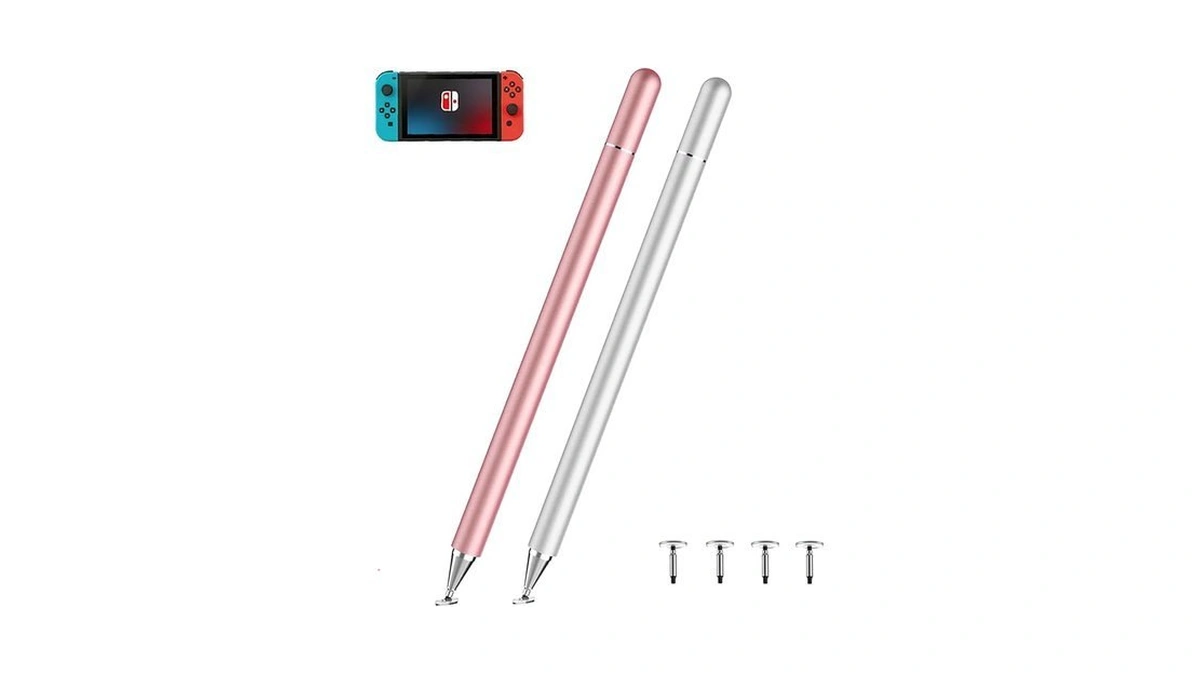 Kenkor Stylus Pen For Touchscreen, 2pcs Universal Touch Pencil, Pink+silver