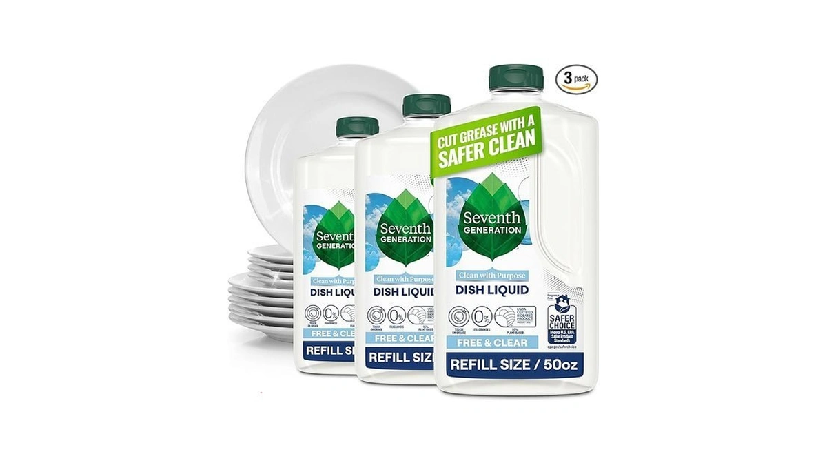 Seventh Generation Dish Soap Refill, Free & Clear, 50 Fl