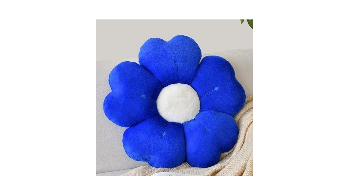 Flower Shaped Pillow, Cute Decorative Throw Pillows With Soft Rabbit