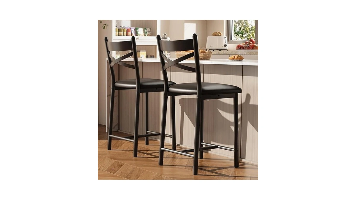 22" Bar Stools Set Of 2, Counter Height Bar Stools