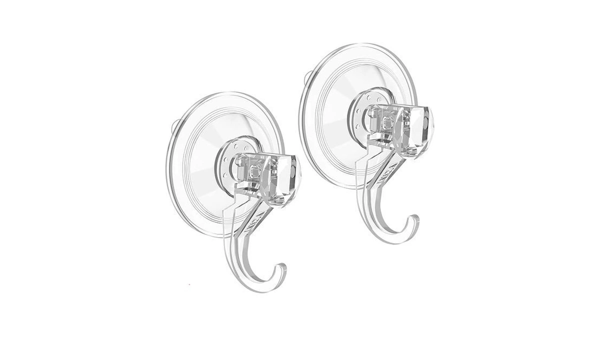 Ficrfart Wreath Hanger – Large Clear Suction Cup Hooks, Heavy