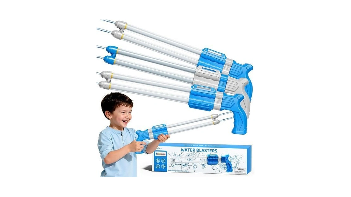 4 Packs Double-nozzles Water Blaster Pool Toys Set For Kids