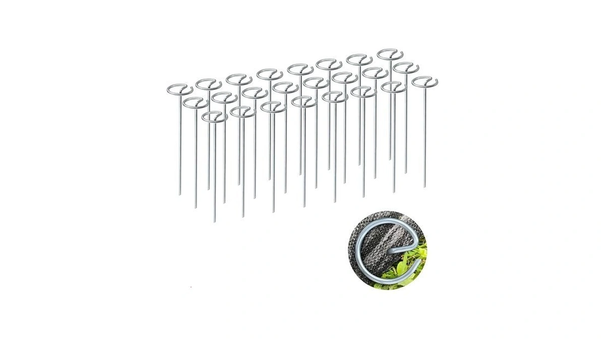 Quibbay 100 Pcs Circle Top Landscape Staples, 11 Gauge Landscape