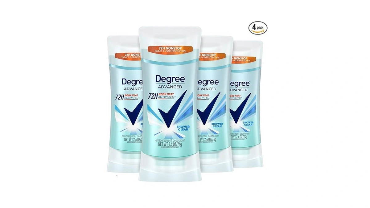 Degree Advanced Antiperspirant Deodorant 4 Count 72-hour Sweat & Odor