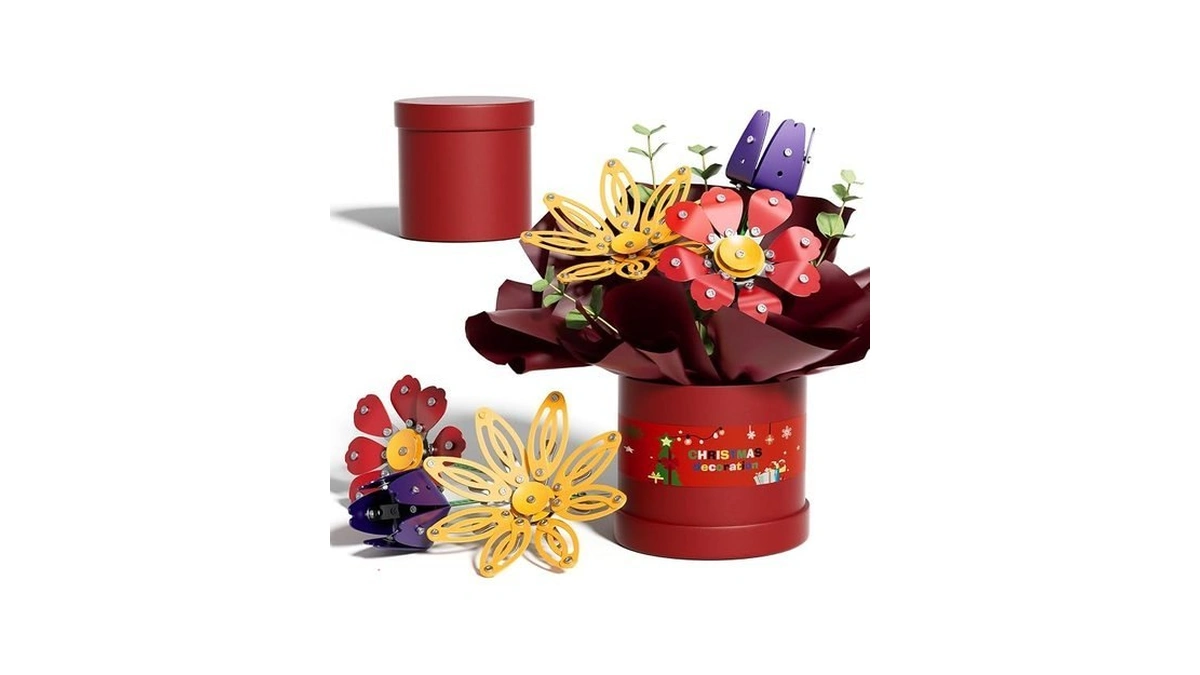 Flower Bouquet Building Kit, Stem Building Projects Toys For Boys