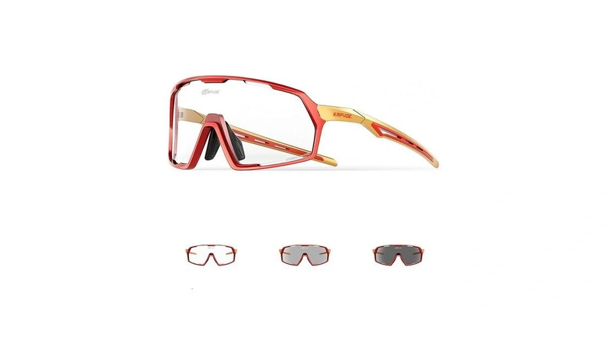 Kapvoe Photochromic Cycling Glasses Sports Sunglasses For Men Women Uv400