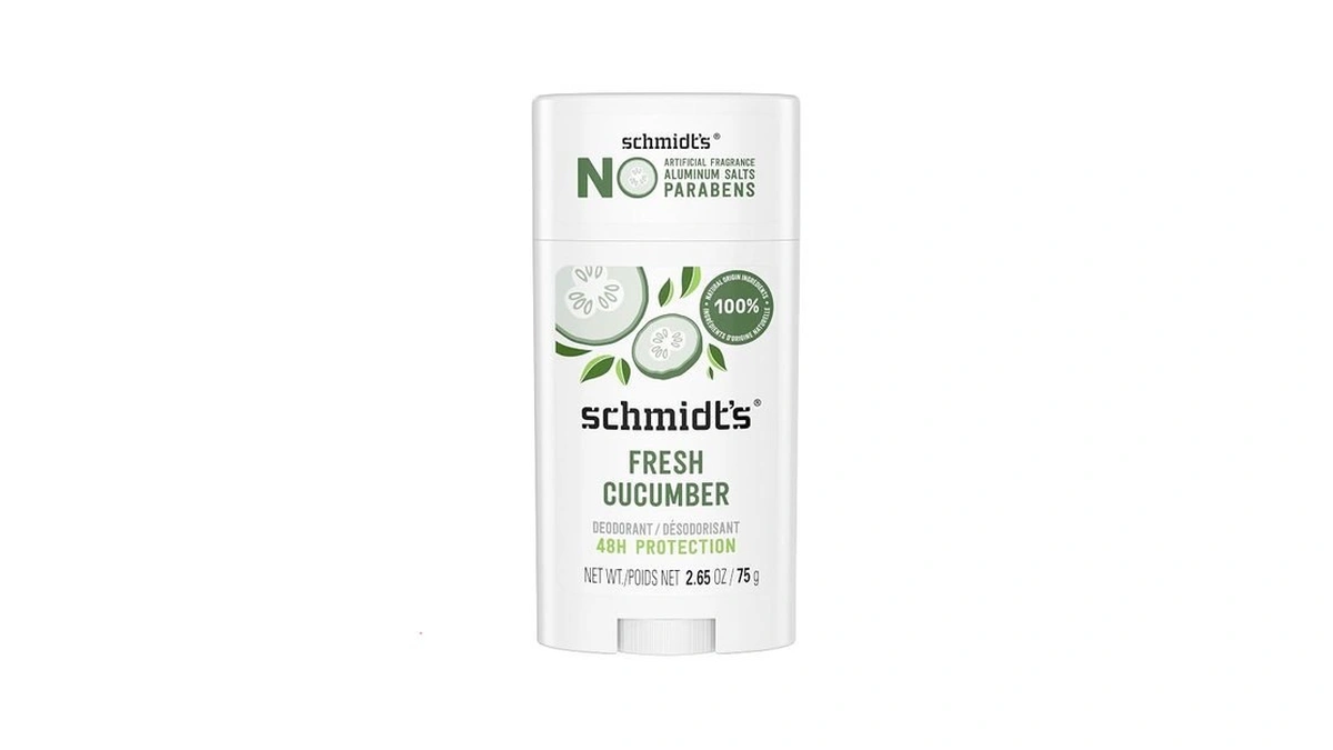 Schmidt's Aluminum-free Vegan Deodorant Fresh Cucumber For Women And Men,