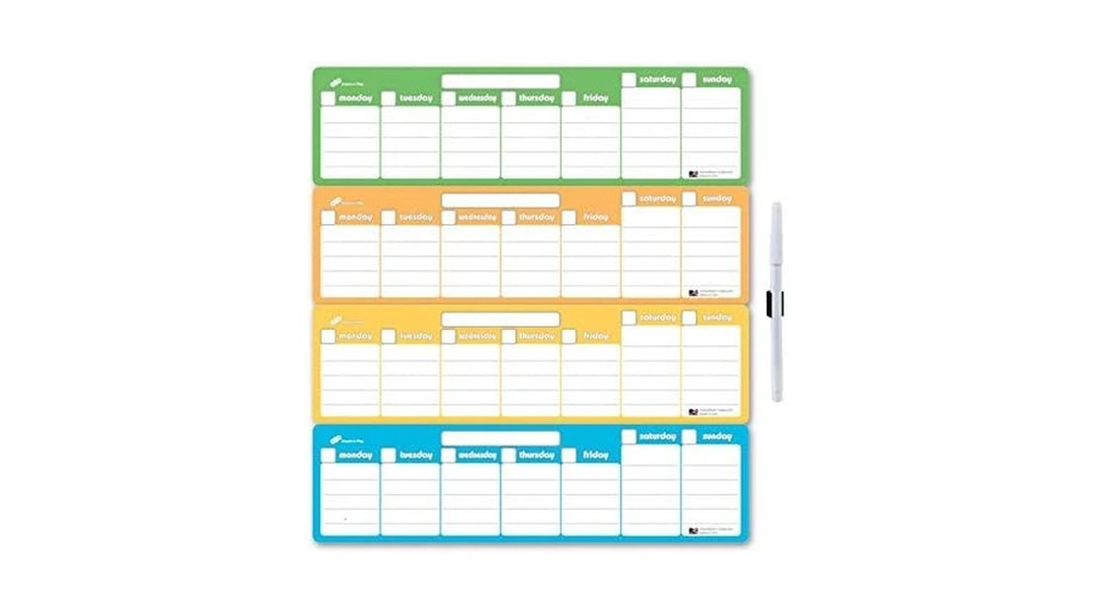 Dream-n-play Tropical Dream Dry Erase Magnetic Calendar, 13.5"x14"