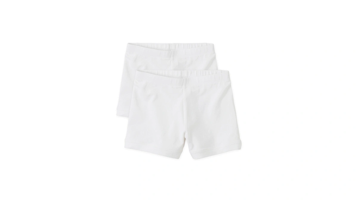 The Children's Place Girls' 2 Pack Basic Cartwheel Short, White,