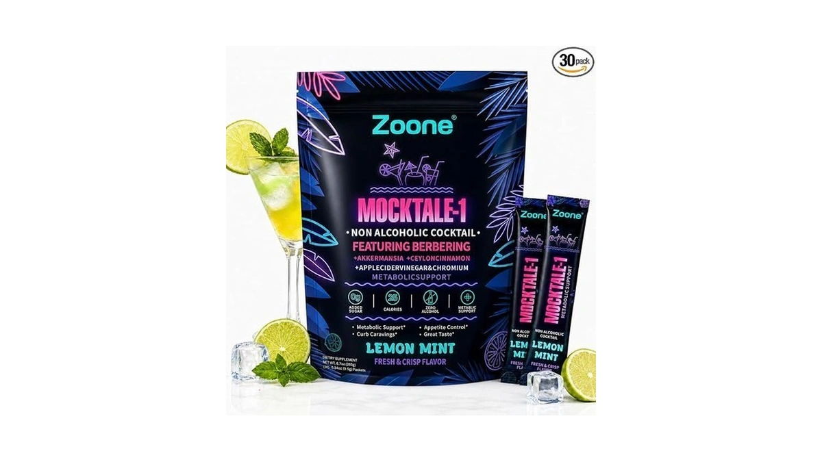 Zoone Metabolic Support Drink Mix, Lemon Mint Flavor, Mocktail-inspired Daily