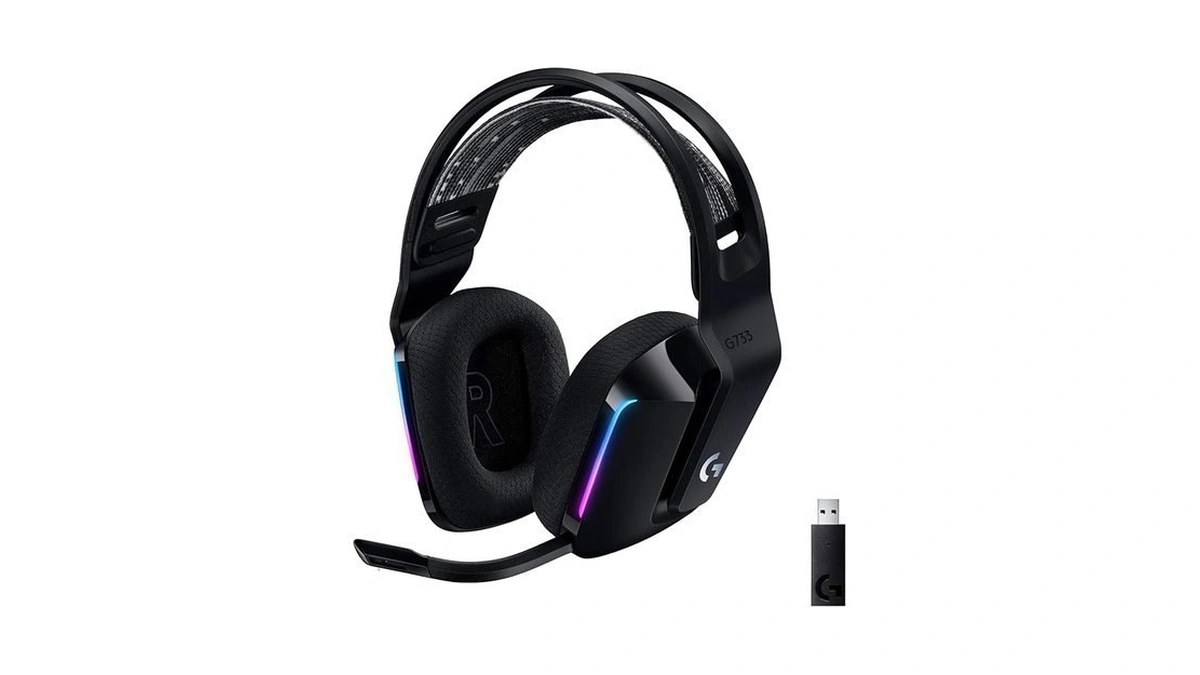 Logitech G733 Lightspeed Wireless Gaming Headset, Suspension Headband, Lightsync Rgb,