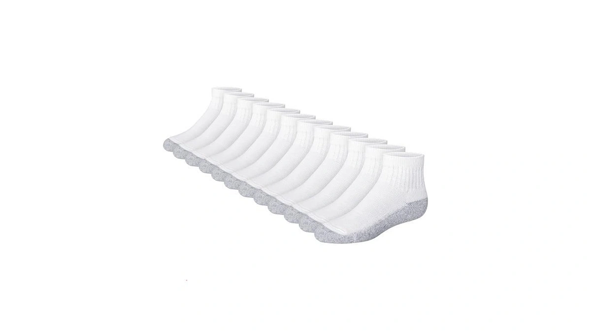 Hanes Boys Socks, Double Tough Cushioned Ankle And No Show,