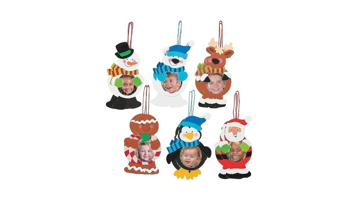Fun Express Christmas Character Picture Frame Ornament Craft Kits -