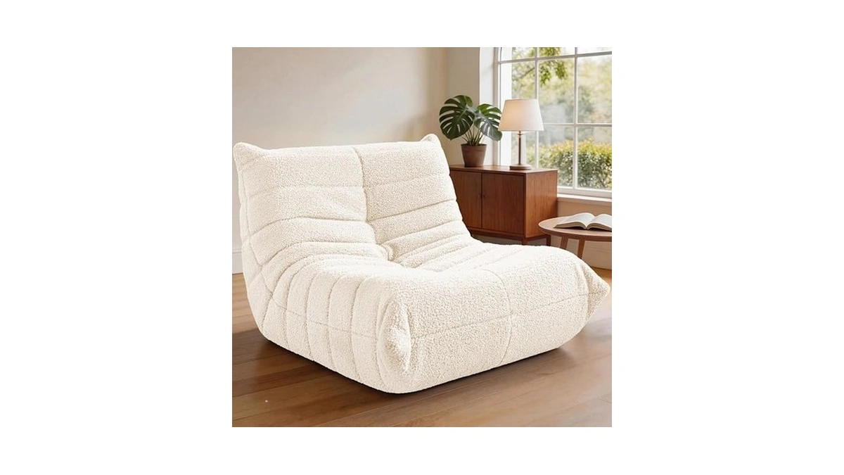 Habutway Bean Bag Chairs Fireside Lazy Floor Sofa, Soft Teddy
