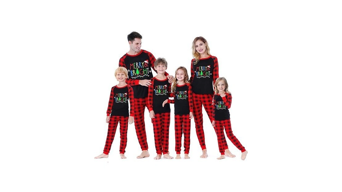 Benaive Matching Family Christmas Pajamas Set Holiday Pjs For Women