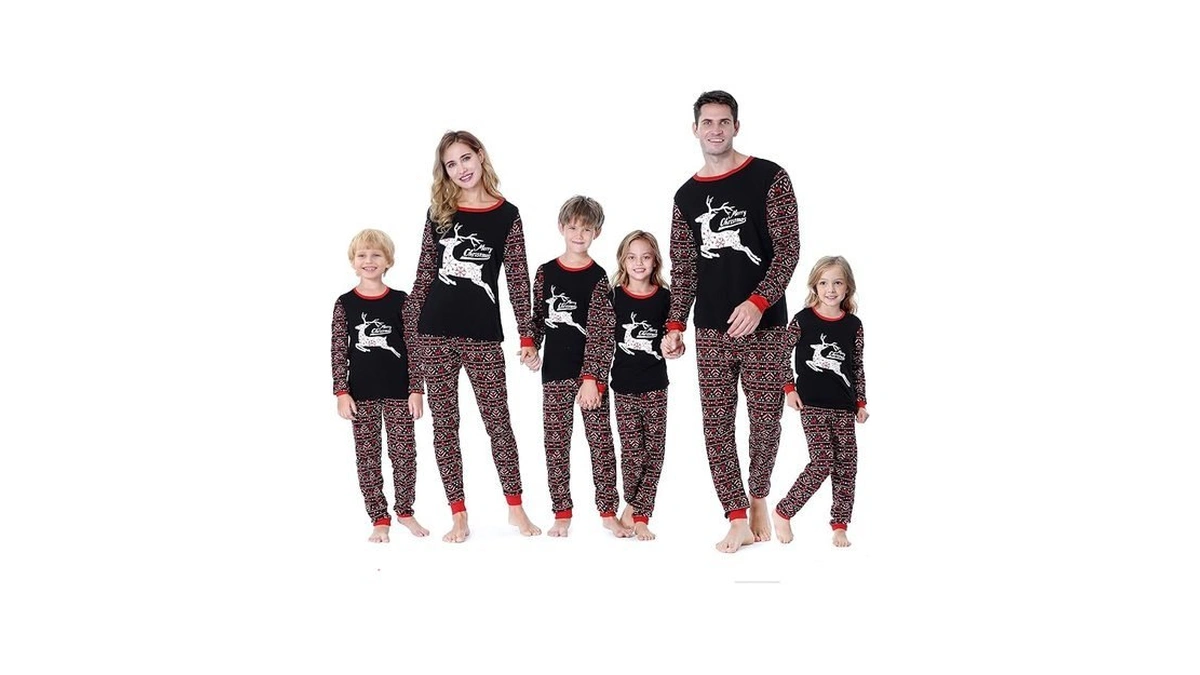 Benaive Matching Family Christmas Pajamas Set Holiday Pjs For Women