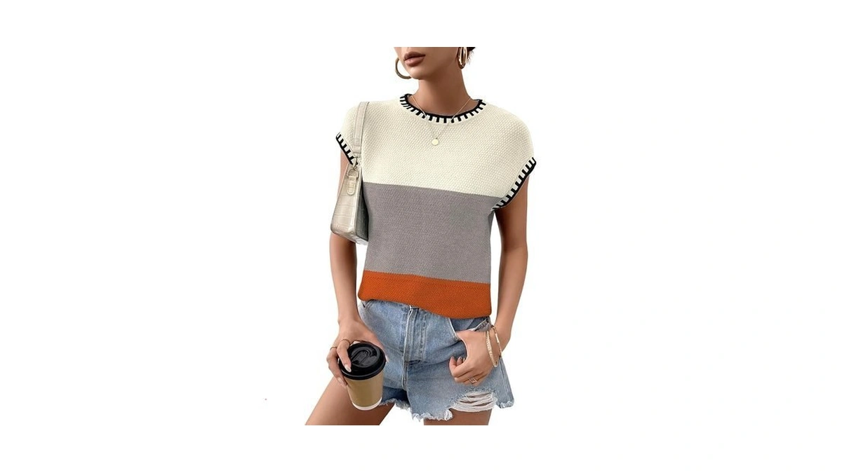 Women Knit Sweater Tops Cap Sleeve Summer Top 2026 Sleeveless