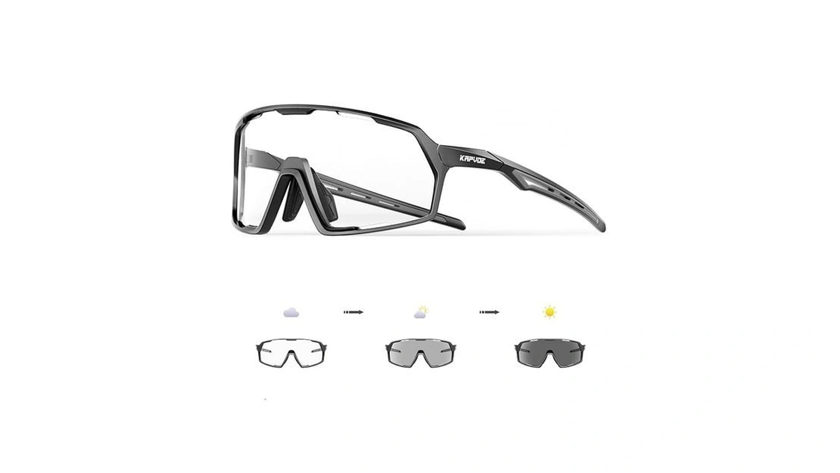 Kapvoe Photochromic Cycling Glasses Sports Sunglasses For Men Women Uv400