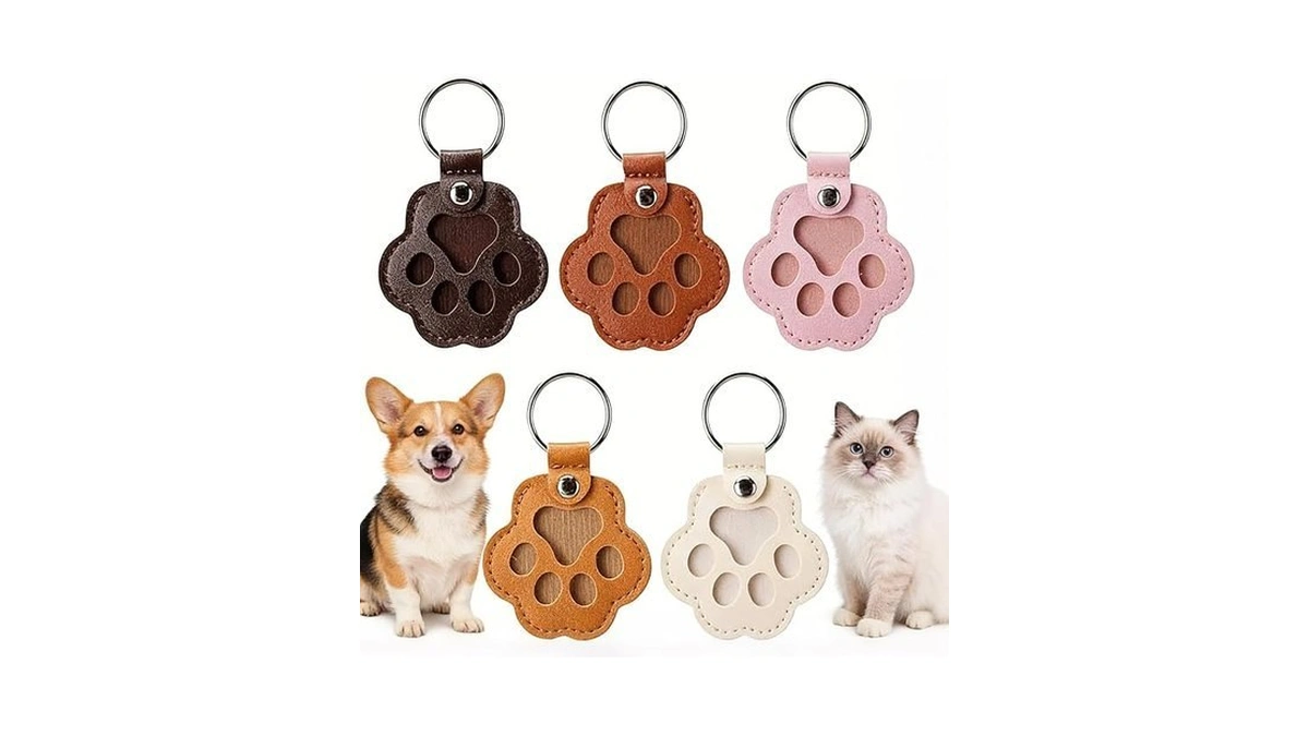 Nypric 5pcs Paw-shaped Pet Hair Storage Keychain | Dog &