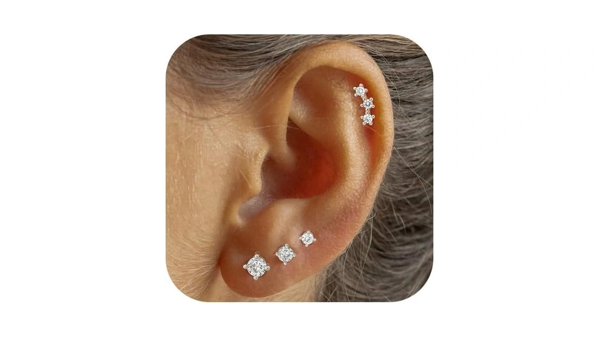 Bheop 925 Sterling Silver Stud Earrings For Women Trendy Hypoallergenic