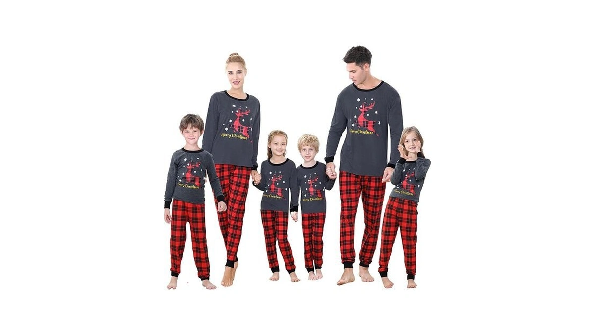 Benaive Matching Family Christmas Pajamas Set Holiday Pjs For Women