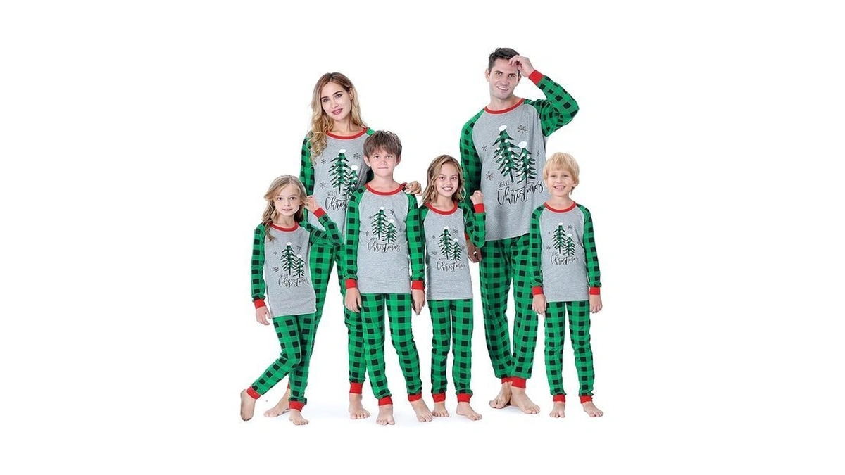 Benaive Matching Family Christmas Pajamas Set Holiday Pjs For Women