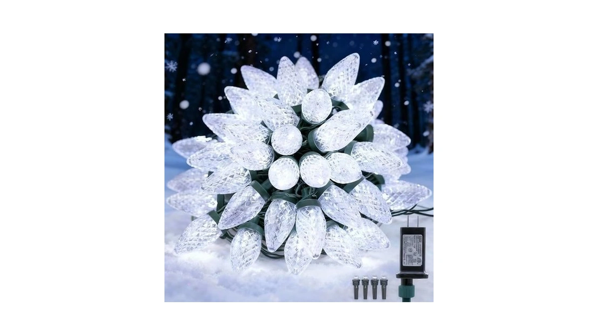 Ucutely C9 Led Christmas Lights Outdoor,33 Feet 50 Led 8