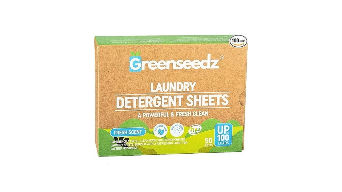 Laundry Detergent Sheets Fresh Scent, Eco Friendly, No Plastic Packaging,