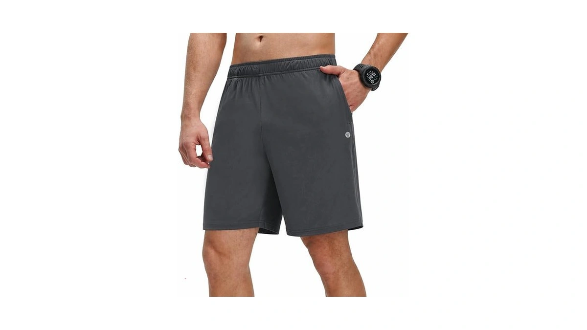 M Maelreg Men's Stretch Athletic Running Shorts With 4 Zipper