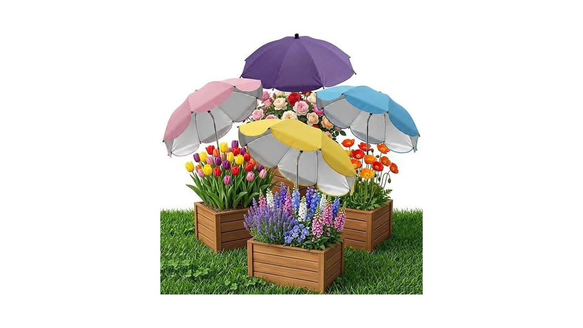 Kpapd Plant Umbrellas For Outdoor Plants, 4 Ps Upgraded Large