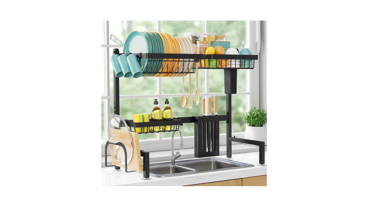 Sakugi Over The Sink Dish Drying Rack - Adjustable 2