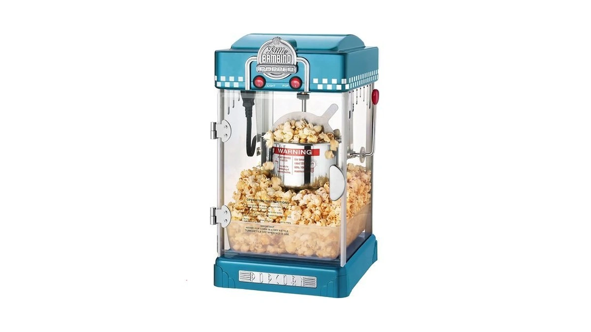 Little Bambino Popcorn Machine - 2.5oz Tabletop Movie Theater Popcorn