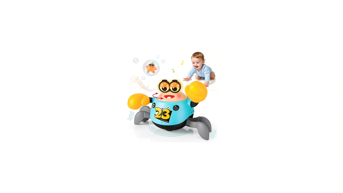 Ketieee Crawling Crab Baby Toys 6-12 Months, Tummy Time Toys