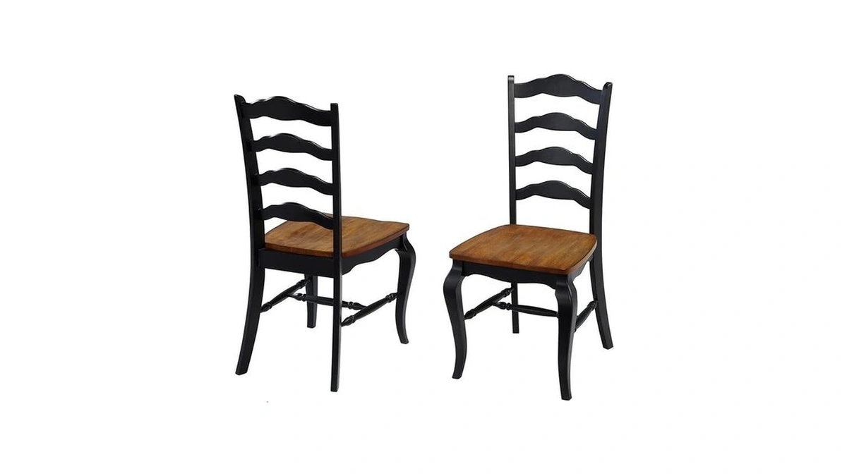 Homestyles French Countryside Black Dining Chairs, Set Of 2