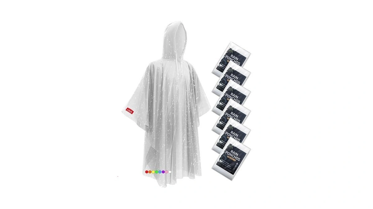 Disposable Rain Ponchos - Extra Long Waterproof Emergency Poncho With