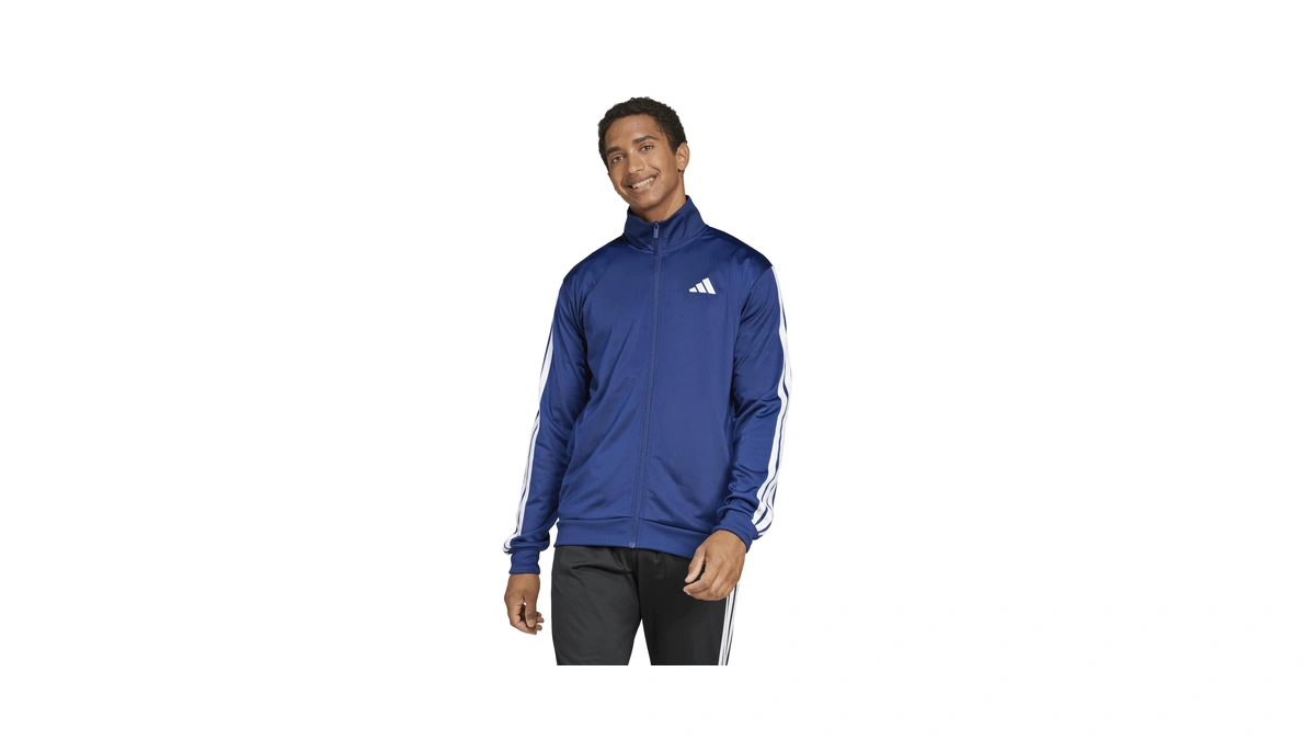 Adidas Men's 3-stripes Tricot Regular Sportswear Track Top, Dark Blue,
