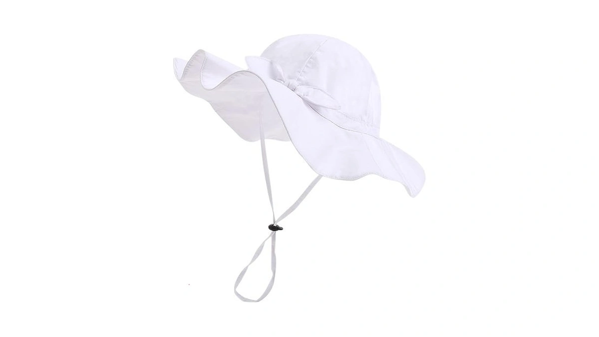 Baby Girl Sun Hat With Upf 50+ Outdoor Adjustable Beach