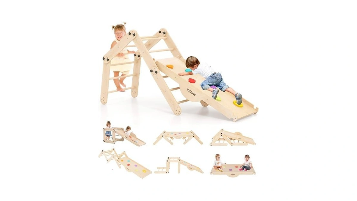 Infans 12 In 1 Climbing Toys For Toddlers, Upgrade Wooden
