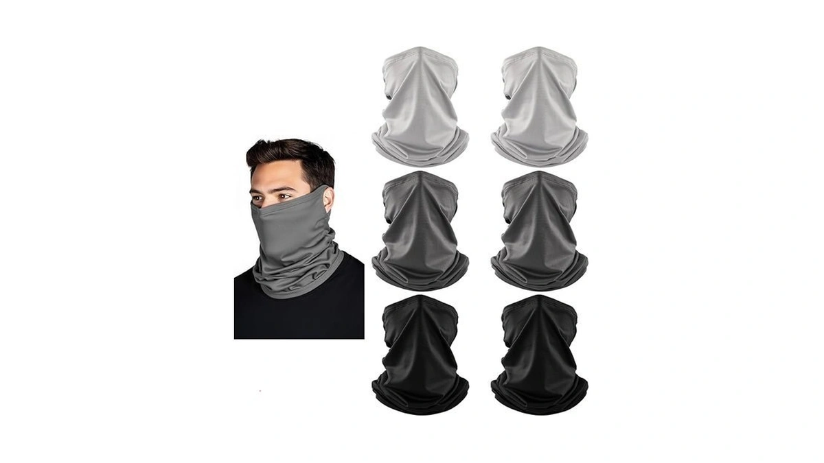 Hongteya 6 Pack Summer Neck Gaiter, Uv Protection Cooling Face