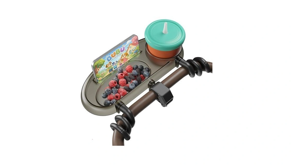 Mamazing Universal Stroller Snack Tray With Cup Holder And Phone