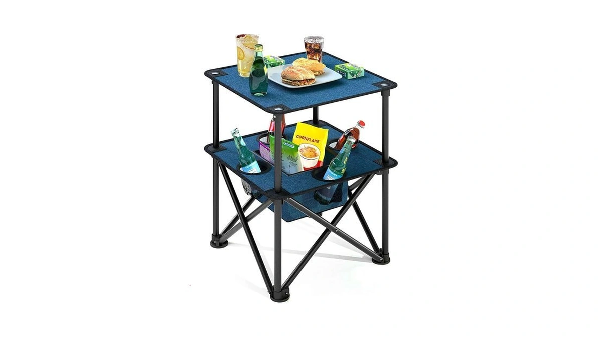 Armor Castle Folding Camping Table, Portable Outdoor Picnic Table, Lightweight