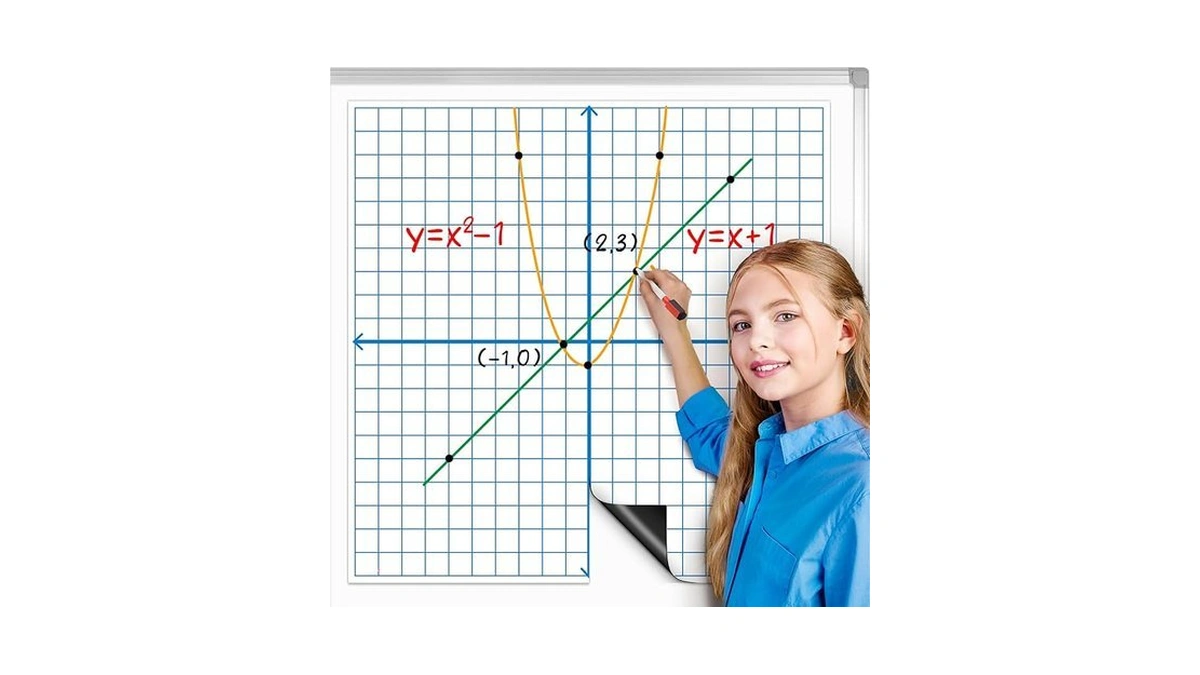 Laffunz Giant Magnetic Xy Coordinate Grid Paper Dry Erase Large
